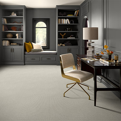 beige carpet in home office
